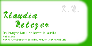 klaudia melczer business card